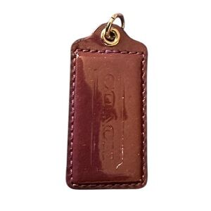 COACH Maroon Patent Leather Replacement Purse Handbag Hang Tag